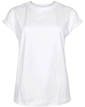 Eleventy Rolled-Sleeve Crew-Neck T-Shirt - White
