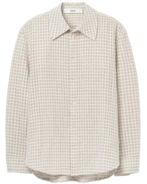 Séfr Wes Checked Shirt - White