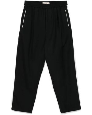 Mordecai Broek Met Zijstreep - Zwart