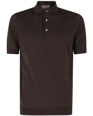 FILIPPO DE LAURENTIIS Short-Sleeve Polo Shirt - Black