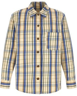 A.P.C. Check-Pattern Nathan Shirt - White