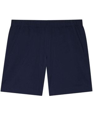 Paul Smith Logo-Patch Lightweight Bermuda Shorts - Blue