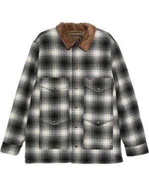 Filson Long-Sleeve Checked Overshirt - Black