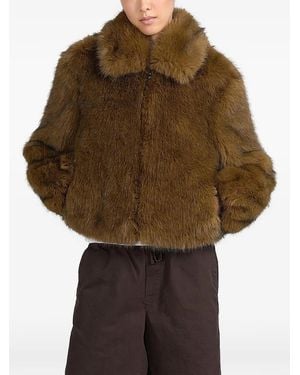 Canadian Alberta Faux-Fur Collar Jacket - Brown