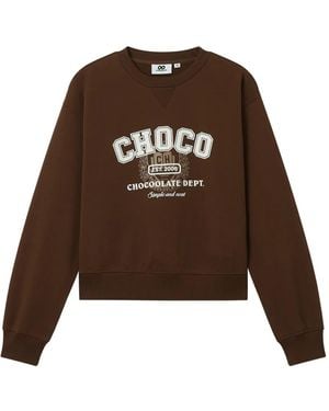 Chocoolate Logo-Print Sweatshirt - Brown
