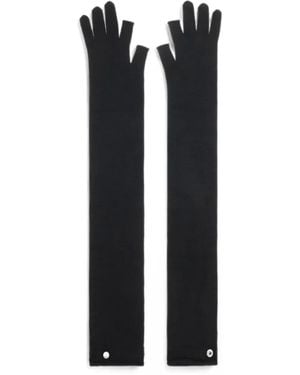 Rick Owens Knitted Fingerless Gloves - Black