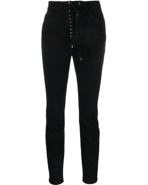 Elisabetta Franchi Eyelet-Detailing Skinny Jeans - Black