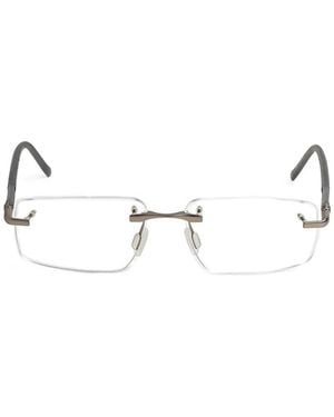 Tag Heuer Rahmenlose Brille Mit Eckigen Gläsern - Natur