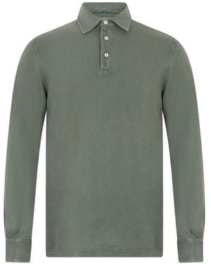 Fedeli Long-Sleeve Polo Shirt - Green