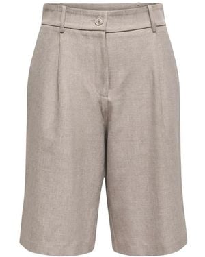 ONLY Onlinda Bermudas Mit Falten - Grau