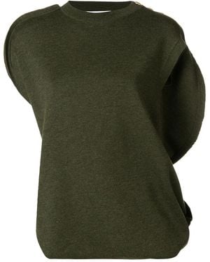 JW Anderson Asymmetric Knitted Top - Green