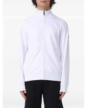 Colmar Zip-Up Logo-Patch Hoodie - White