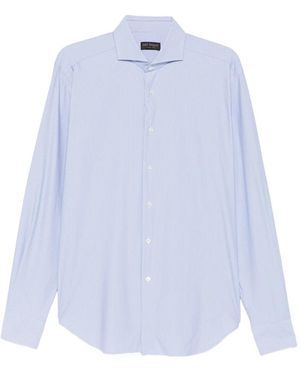 Dell'Oglio Chemise Rayée À Détail Asymétrique - Blanc