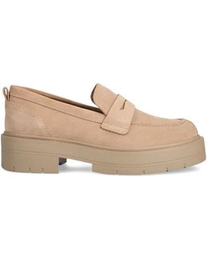 Geox Suede Slip-On Loafers - Natural