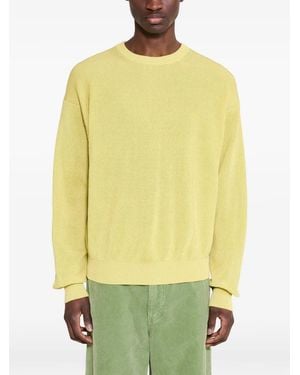 AURALEE Gerippter Pullover - Gelb