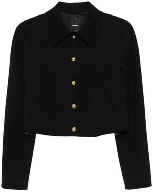 Pinko Cropped Jacket - Black