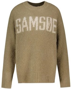 Samsøe & Samsøe Sajeanne Pullover Mit Logo-Intarsie - Grün
