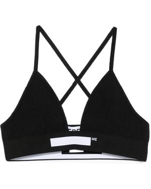 MEDEA Ribbed Logo Bra - Black