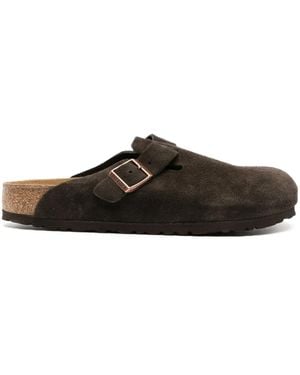 Birkenstock Boston Suede Clogs - Brown