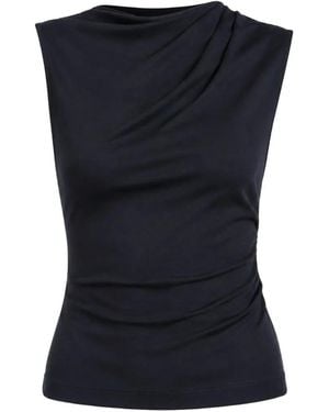 Vince Draped Sleeveless Top - Blue