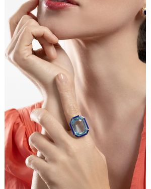 Goshwara Ring Met Mélange Topaas En Lapis - Bruin