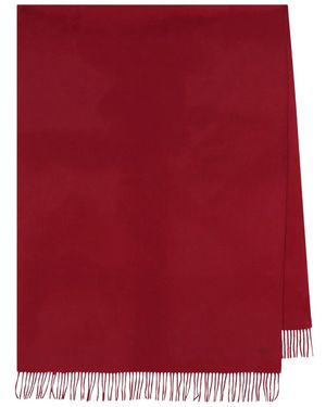 Max Mara Fringed Cashmere Scarf - レッド