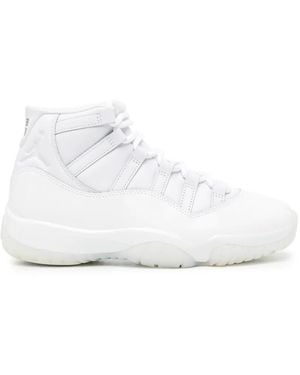 Comme des Garçons Patent-Leather High-Top Sneakers - White