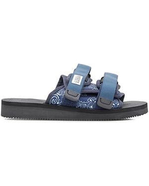 Suicoke Logo-Patch Sandals - Blue