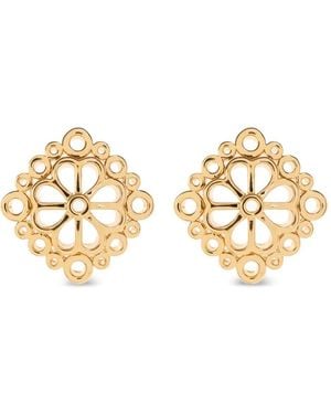 Kate Spade Flower Lace Oorbellen - Metallic