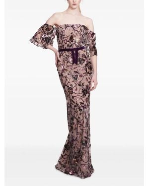 Marchesa Climbing Vines ドレス - レッド