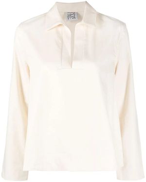 Baserange Onda Collared Shirt - White