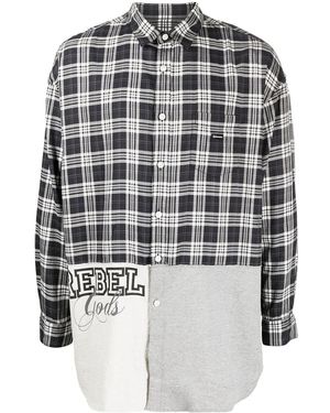 Undercoverism Camisa A Cuadros - Gris