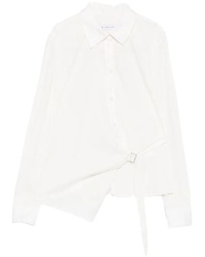 Manuel Ritz Wrap-Design Long-Sleeve Shirt - White