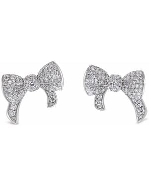 David Morris Pendientes Beaux en oro blanco de 18 ct con diamante - Multicolor