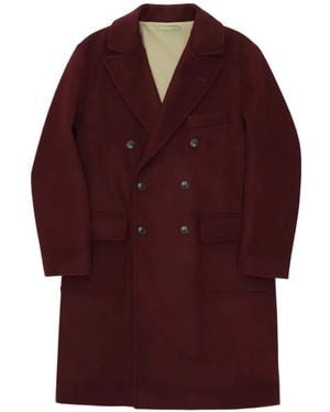 Fortela Serwilliam Double-Breasted Wool Coat - Red