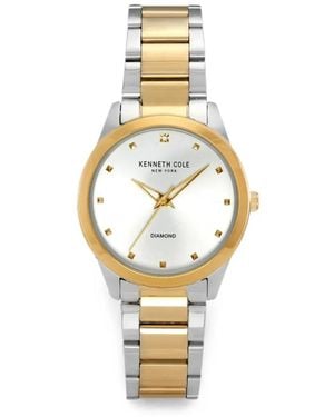 Kenneth Cole Diamond Two-Tone 36Mm Watch - Metallic