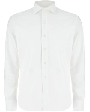 Alessandro Gherardi Spread-Collar Long-Sleeve Shirt - White