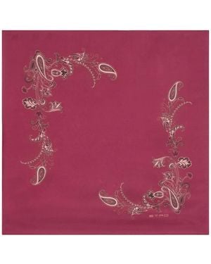 Etro Paisley-Print Pocket Square - Purple