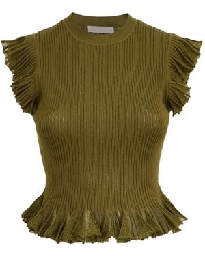 Ulla Johnson Haut Leila À Volants - Green