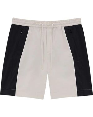 MSGM Drawstring Colour-Block Shorts - Black