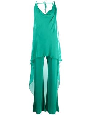 Alberta Ferretti High-Low Layered Jumpsuit - Green