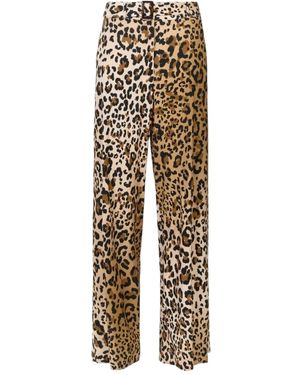 Caractere Broek Met Dierenprint - Naturel