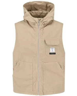 Roy Rogers X Engineered Garments Zip-Up Hooded Gilet - Natural
