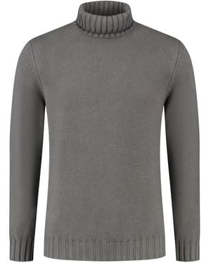 Doriani Ribbed Roll-Neck Jumper - Grey