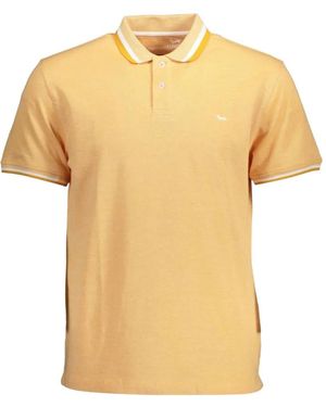 Harmont & Blaine Contrast-Tipping Cotton Polo Shirt - Yellow