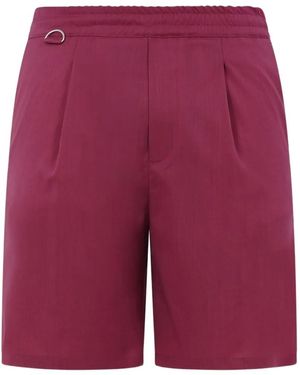 Low Brand Tokyo Tropical Pleated Shorts - Red