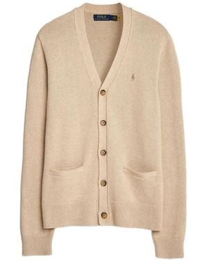 Polo Ralph Lauren Logo-Detail Cardigan - Natural