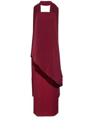 Baobab Strapless Scarf-Detail Dress - Red
