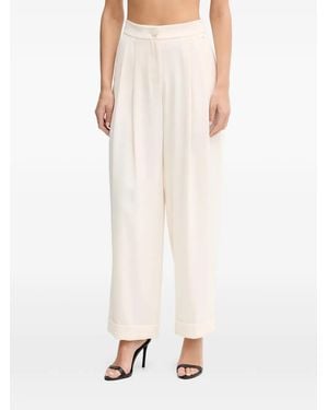 ARMANI EXCHANGE Button-Fastening Pleated Trousers - White