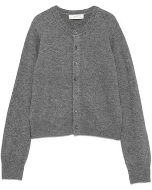 DUNST Button-Up Knitted Cardigan - Grey